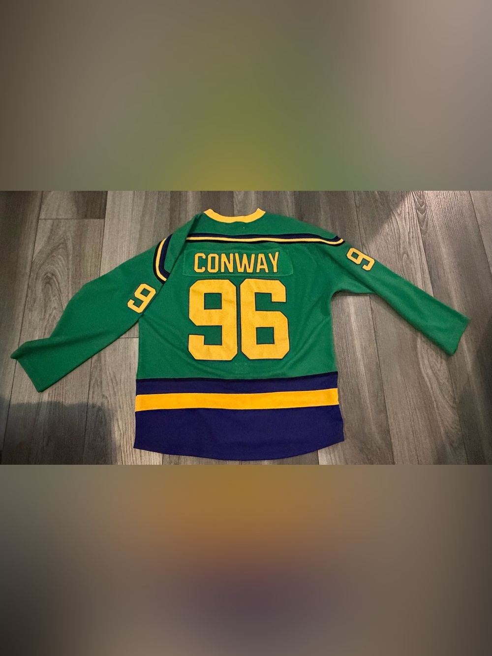 Headgear Classics Charlie Conway 96 Mighty Ducks Hockey Jersey Green Mens 2XL